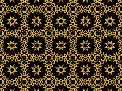 Islamic Patterns Geometric Art Arabic Background Wallpaper Illustrazione stock
