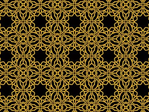 Islamic Patterns Geometric Art Arabic Background Wallpaper Stock Illustration