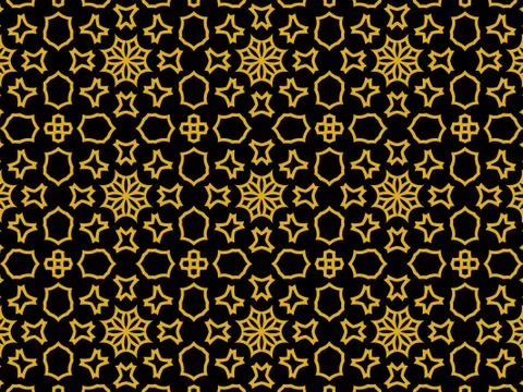 Islamic Patterns Geometric Art Arabic Background Wallpaper Stock Illustration