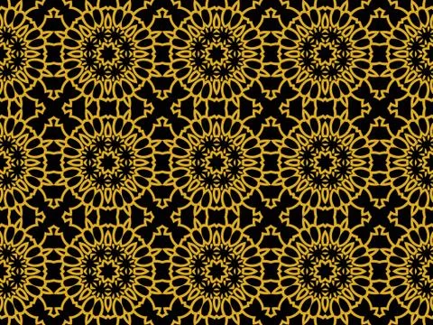 Islamic Patterns Geometric Art Arabic Background Wallpaper Stock Illustration
