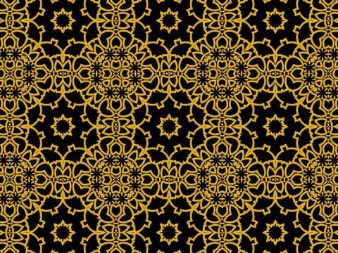 Islamic Patterns Geometric Art Arabic Background Wallpaper Illustrazione stock