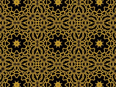 Islamic Patterns Geometric Art Arabic Background Wallpaper Illustrazione stock
