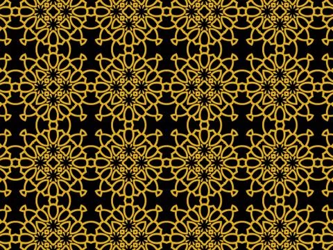 Islamic Patterns Geometric Art Arabic Background Wallpaper Illustrazione stock