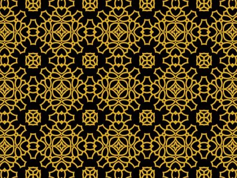 Islamic Patterns Geometric Art Arabic Background Wallpaper Stock Illustration