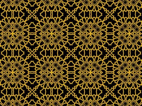 Islamic Patterns Geometric Art Arabic Background Wallpaper Stock Illustration