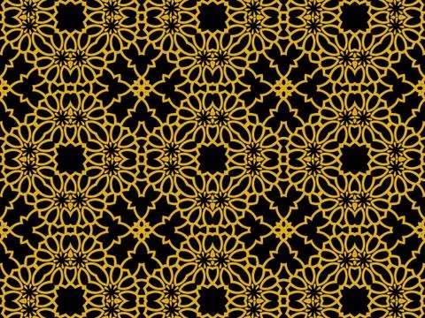 Islamic Patterns Geometric Art Arabic Background Wallpaper Illustrazione stock