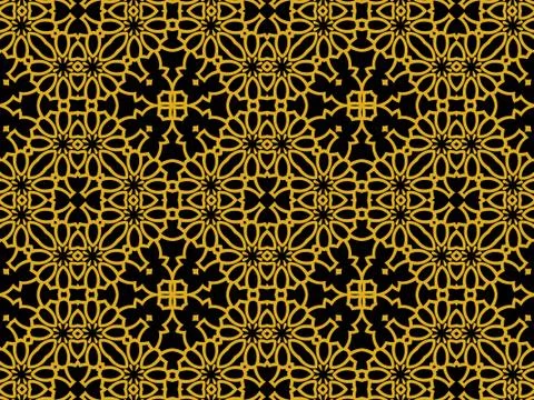 Islamic Patterns Geometric Art Arabic Background Wallpaper Stock Illustration