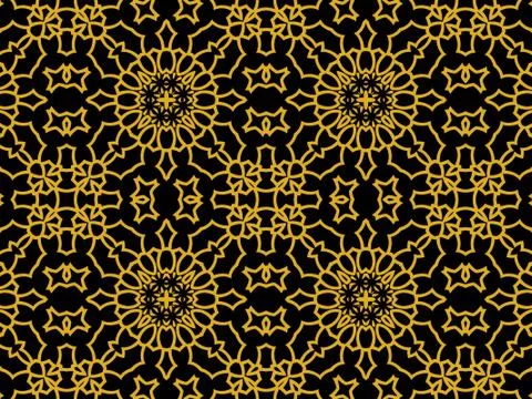 Islamic Patterns Geometric Art Arabic Background Wallpaper Stock Illustration