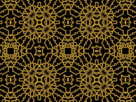Islamic Patterns Geometric Art Arabic Background Wallpaper Illustrazione stock