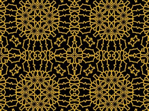Islamic Patterns Geometric Art Arabic Background Wallpaper Illustrazione stock