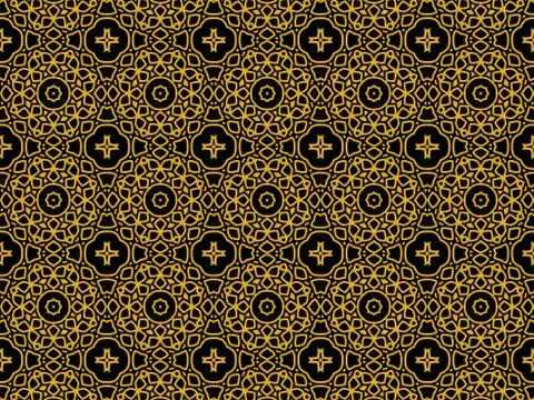 Islamic Patterns Geometric Art Arabic Background Wallpaper Stock Illustration