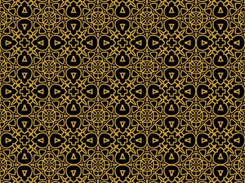 Islamic Patterns Geometric Art Arabic Background Wallpaper Stock Illustration