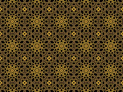 Islamic Patterns Geometric Art Arabic Background Wallpaper Stock Illustration