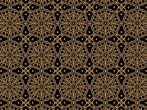 Islamic Patterns Geometric Art Arabic Background Wallpaper Illustrazione stock