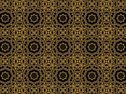 Islamic Patterns Geometric Art Arabic Background Wallpaper Stock Illustration