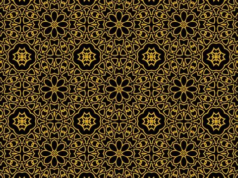 Islamic Patterns Geometric Art Arabic Background Wallpaper Stock Illustration