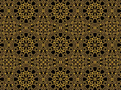 Islamic Patterns Geometric Art Arabic Background Wallpaper Illustrazione stock