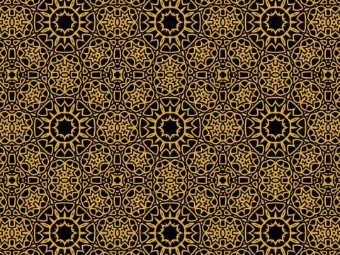 Islamic Patterns Geometric Art Arabic Background Wallpaper Stock Illustration