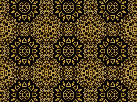 Islamic Patterns Geometric Art Arabic Background Wallpaper Stock Illustration