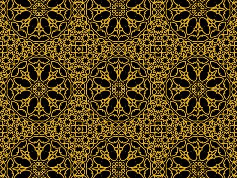 Islamic Patterns Geometric Art Arabic Background Wallpaper Illustrazione stock