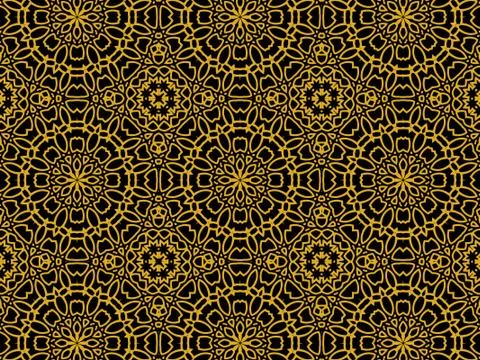 Islamic Patterns Geometric Art Arabic Background Wallpaper Stock Illustration