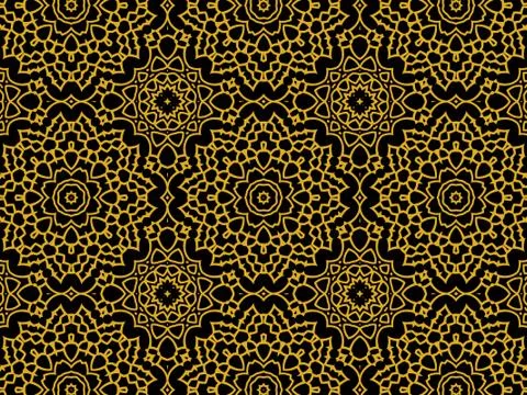 Islamic Patterns Geometric Art Arabic Background Wallpaper Stock Illustration