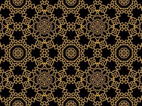 Islamic Patterns Geometric Art Arabic Background Wallpaper Stock Illustration