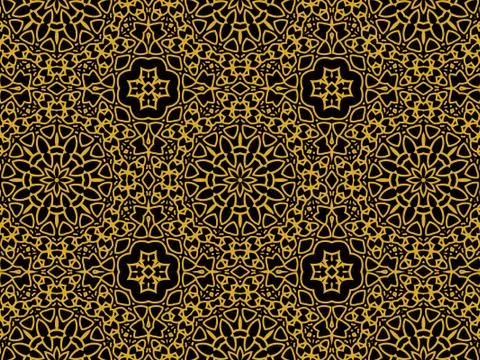 Islamic Patterns Geometric Art Arabic Background Wallpaper Stock Illustration