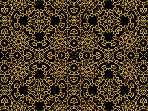 Islamic Patterns Geometric Art Arabic Background Wallpaper Stock Illustration