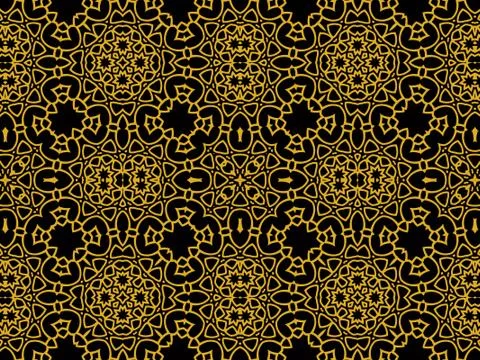 Islamic Patterns Geometric Art Arabic Background Wallpaper Stock Illustration