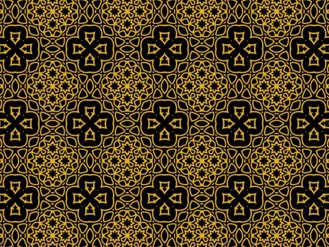 Islamic Patterns Geometric Art Arabic Background Wallpaper Stock Illustration