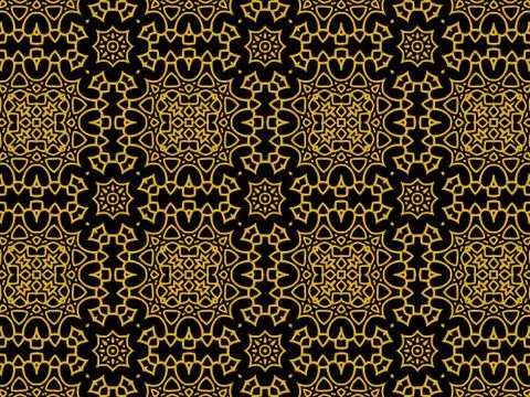 Islamic Patterns Geometric Art Arabic Background Wallpaper Stock Illustration
