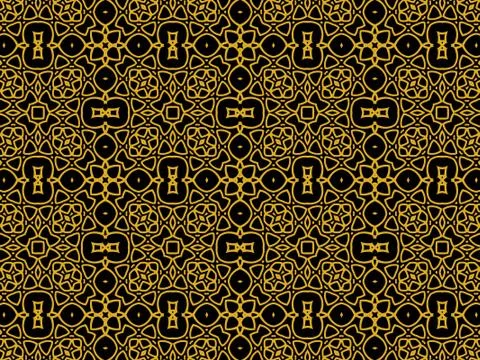 Islamic Patterns Geometric Art Arabic Background Wallpaper Stock Illustration