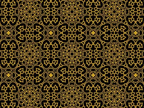 Islamic Patterns Geometric Art Arabic Background Wallpaper Stock Illustration