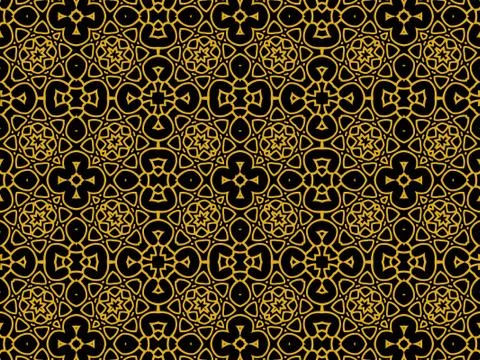 Islamic Patterns Geometric Art Arabic Background Wallpaper Stock Illustration
