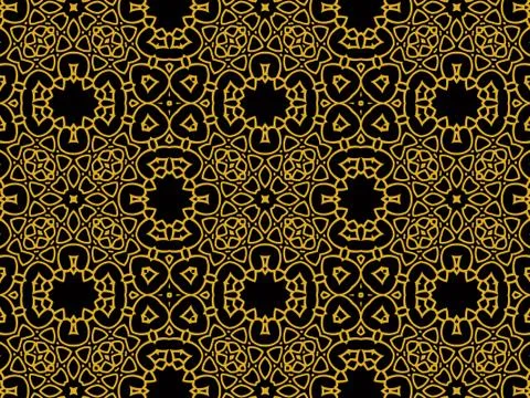 Islamic Patterns Geometric Art Arabic Background Wallpaper Stock Illustration