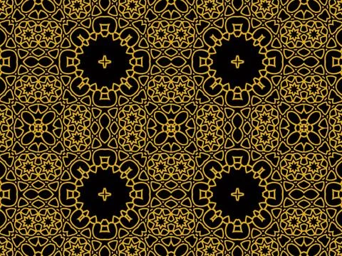 Islamic Patterns Geometric Art Arabic Background Wallpaper Stock Illustration