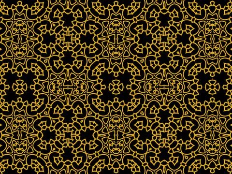 Islamic Patterns Geometric Art Arabic Background Wallpaper Illustrazione stock
