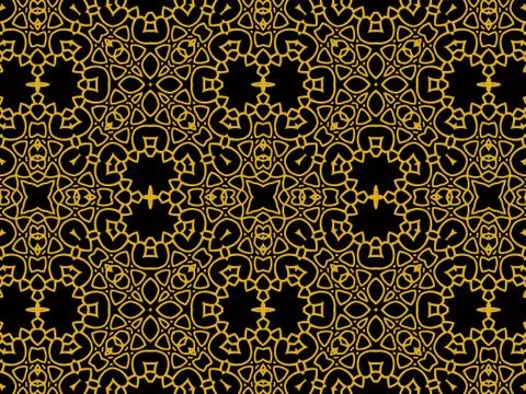 Islamic Patterns Geometric Art Arabic Background Wallpaper Stock Illustration