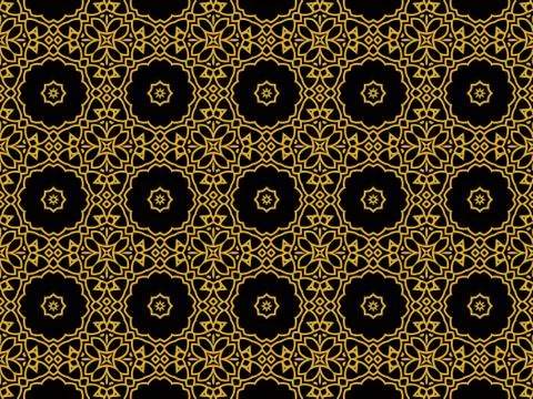 Islamic Patterns Geometric Art Arabic Background Wallpaper Stock Illustration