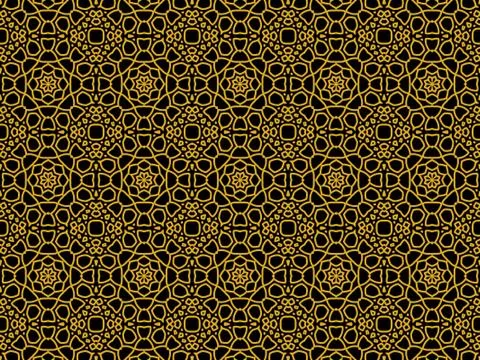 Islamic Patterns Geometric Art Arabic Background Wallpaper Stock Illustration
