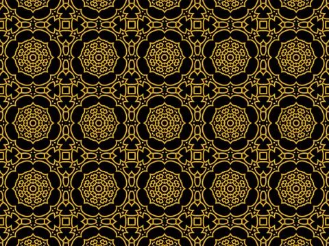 Islamic Patterns Geometric Art Arabic Background Wallpaper Stock Illustration