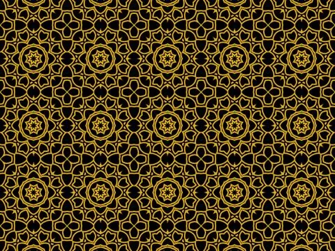 Islamic Patterns Geometric Art Arabic Background Wallpaper Stock Illustration
