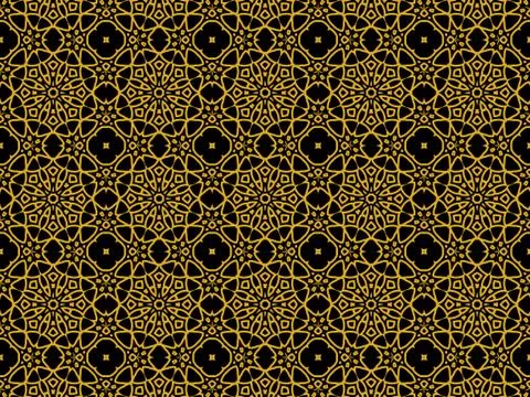 Islamic Patterns Geometric Art Arabic Background Wallpaper Stock Illustration