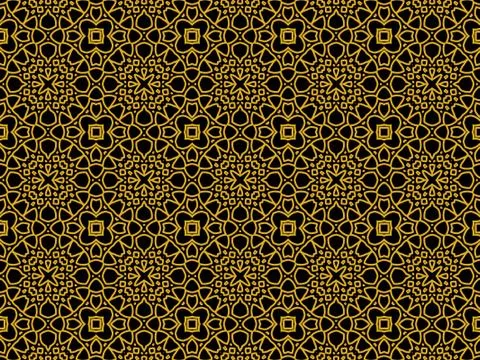 Islamic Patterns Geometric Art Arabic Background Wallpaper Stock Illustration