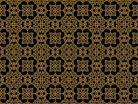 Islamic Patterns Geometric Art Arabic Background Wallpaper Stock Illustration