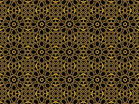Islamic Patterns Geometric Art Arabic Background Wallpaper Illustrazione stock