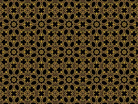 Islamic Patterns Geometric Art Arabic Background Wallpaper Stock Illustration