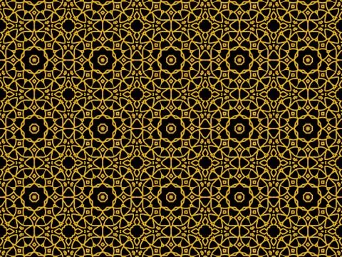Islamic Patterns Geometric Art Arabic Background Wallpaper Stock Illustration