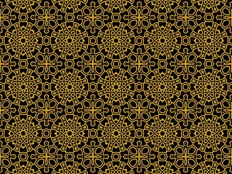 Islamic Patterns Geometric Art Arabic Background Wallpaper Stock Illustration